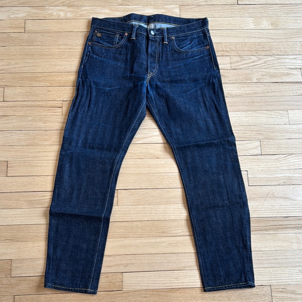 Ralph Lauren Double RL Slim Blue Jeans Dark Wash
